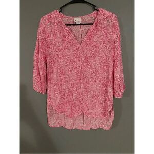 Stylus High Low 3/4th Sleeve Top Size Medium